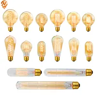 Retro Edison Light Bulb E27 220V 40W A19 A60 T10 T45 T185 ST64 G80 G95 Filament Vintage Ampoule Incandescent Bulb Edison Lamp