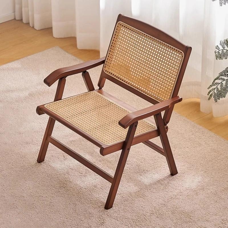 

Bamboo Folding Chair with Back Support Sturdy Outdoor Camping Chair Ergonomic Design for Patio Travel Fishing Chair