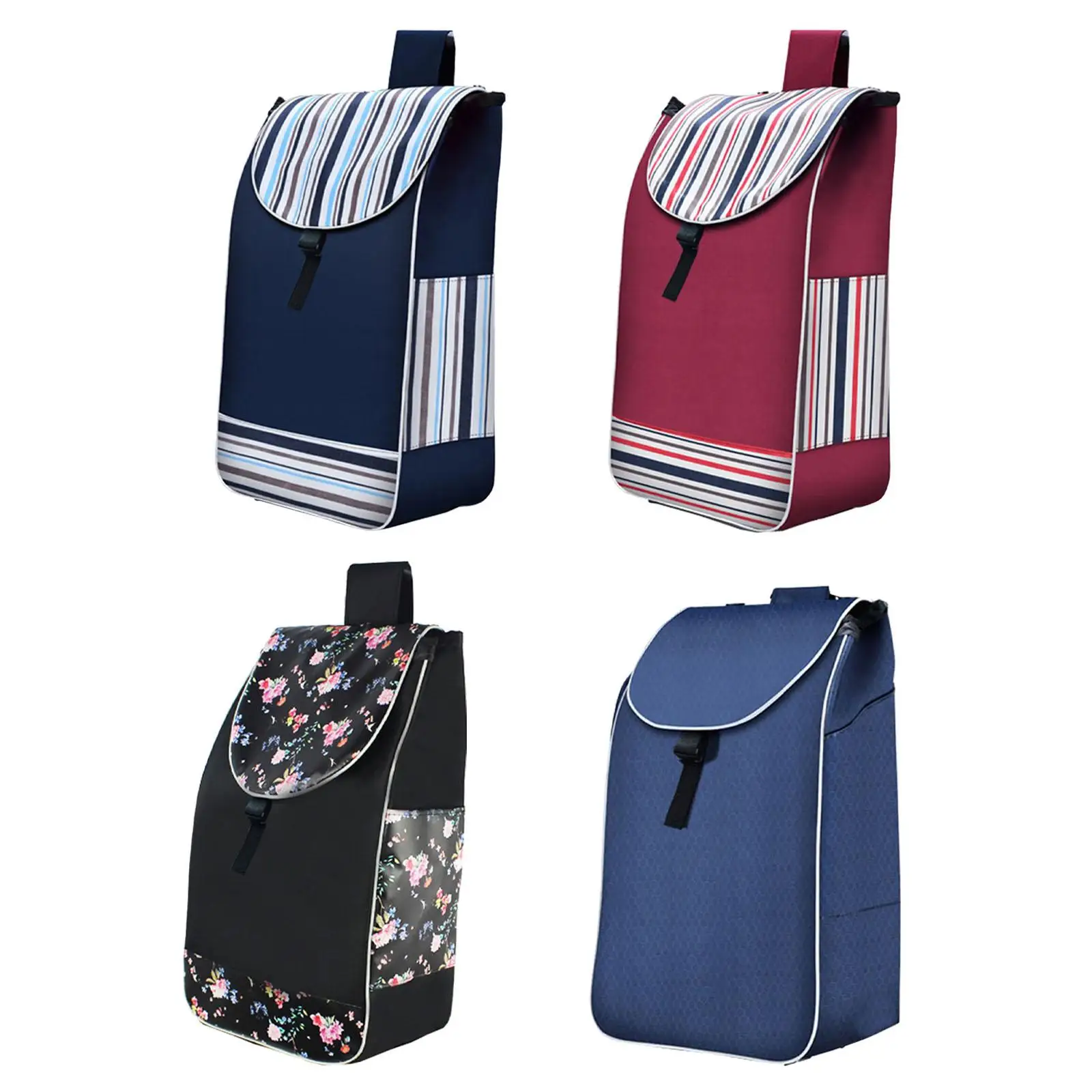 Folding Shopping Cart Replacement Bag Waterproof Trolley Cart Spare Bag for Folding Hand Truck Grocery Office Groceries Camping