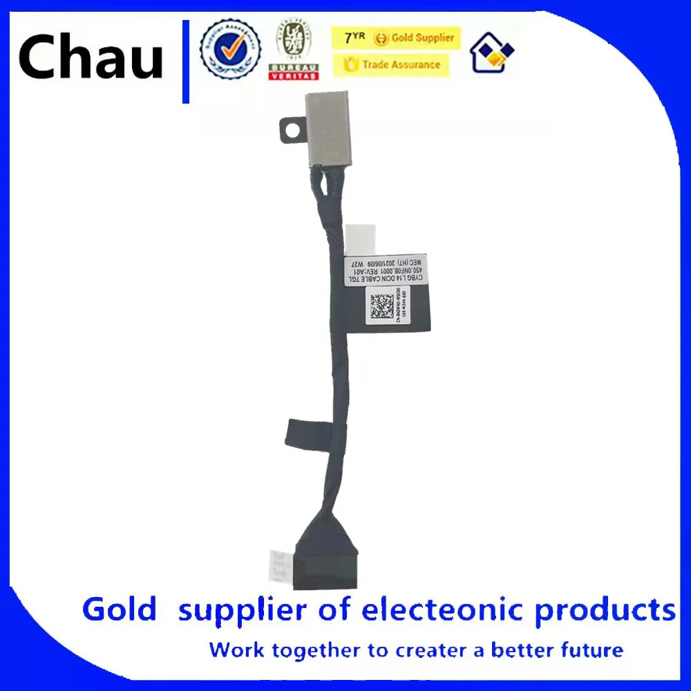 New For Chau  Latitude 3420 3430 3520 E3420 E3430 E3520 P144G P108F Laptop DC Power Jack DC-IN Charging Flex Cable 0HJW4D