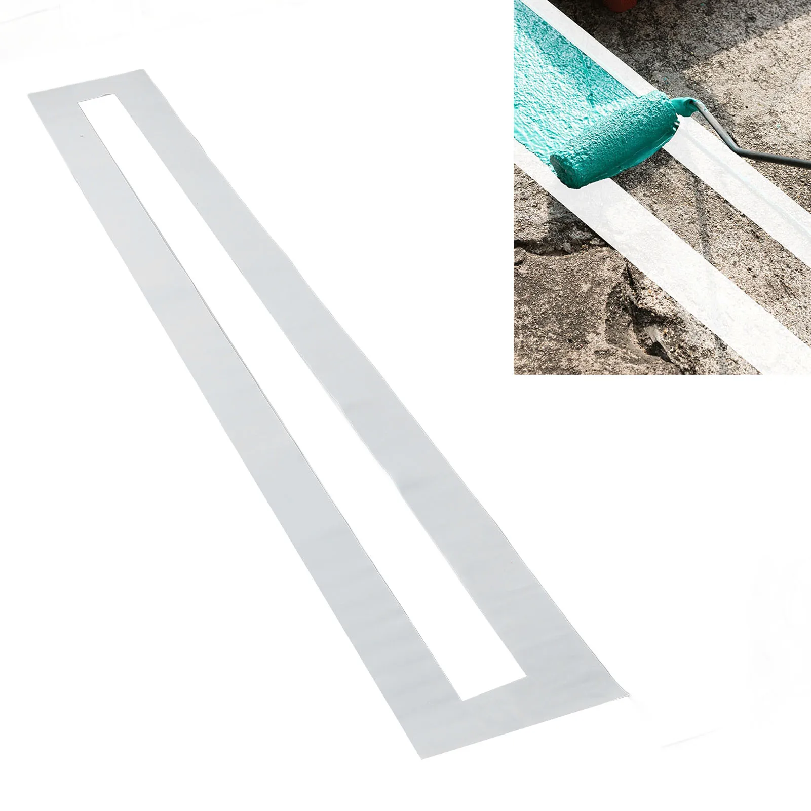Parking Lot Line Stencil Silicone Foldable Reusable Road Straight Line Stencil for Asphalt Concrete Pavement Road Line Stencil