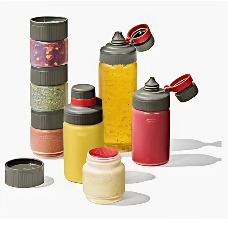 Household Kitchen Spice Storage Canister, Thickened Clear Glass Jar Acacia Wood Seal Lid for Dry Fruit Cereal