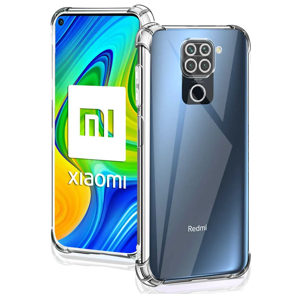 Shockproof Case For Xiaomi Redmi Note 9 Soft Silicone Transparent Case For Note 9Pro Clear Cover Note9s Note9 ProMax Funda Coque