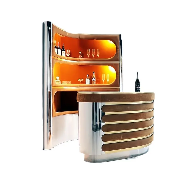 Against the wall wine cabinet bar counter villa home retro storage high cabinet combination