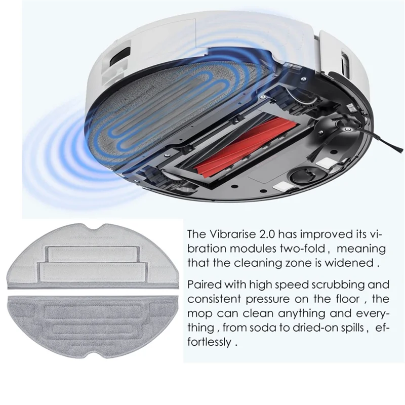 A05G-9PCS Аксессуары для пылесоса Roborock S8 Pro Ultra / S8+/ S8 PLUS / S8 / G20, моющаяся двойная вибрационная швабра