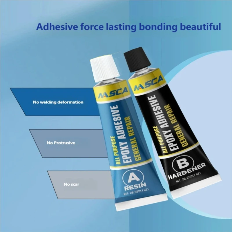 High Strength Epoxy Resin AB Glue 5-6 Minutes Fast Cure Adhesive for Metal Ceramic Glass Bonding