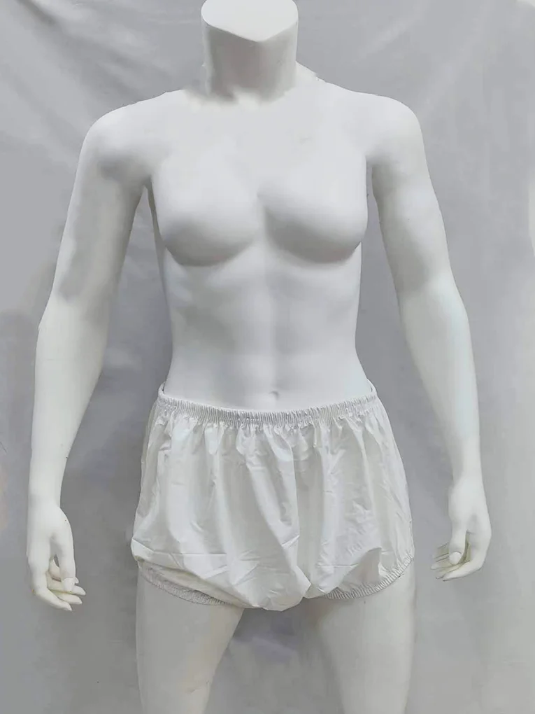 Langkee Haian-Couche-culotte en plastique pour adulte, blanc, ABDL, document en PVC