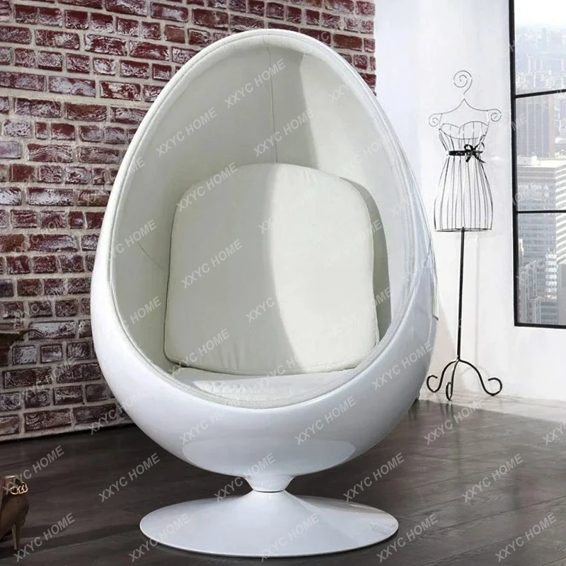 غرفة المعيشة الترفيه البيضاوي الكرة المدببة قذيفة البيض أريكة الفضاء كبسولة مقعد فقاعة #4