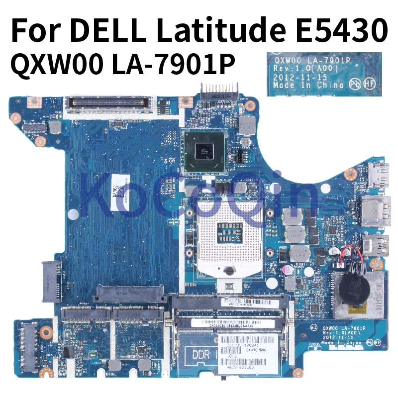 

LA-7901P для DELL Latitude E5430, материнская плата для ноутбука QXW00 LA-7901P CN-034C90 034C90 SLJ8C, протестировано материнской платы для ноутбука