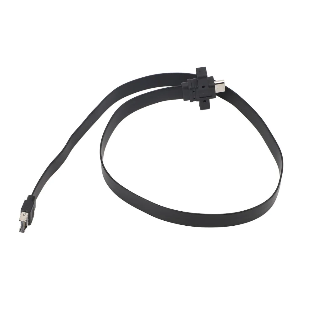 Durable 0.5m / 1.64ft Type E to Type C Cable 20Gbps Speed with Screws Front Panel Adapter Data Transfer Converter PC Building