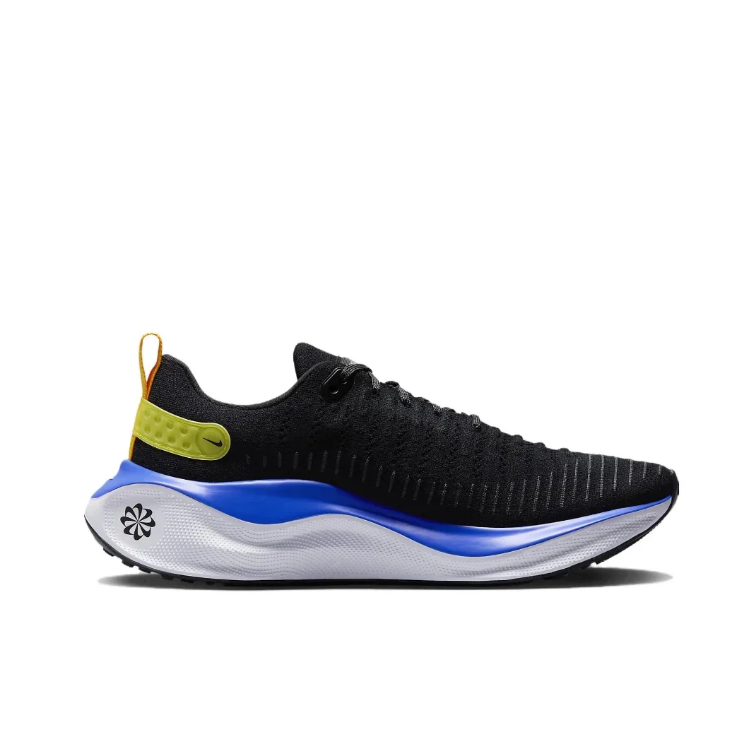 Nike React Infinity Run FLyknit 4 Low Men's Sneakers Lightweight cushioned running shoes Comfortable and wearable Black&Blue