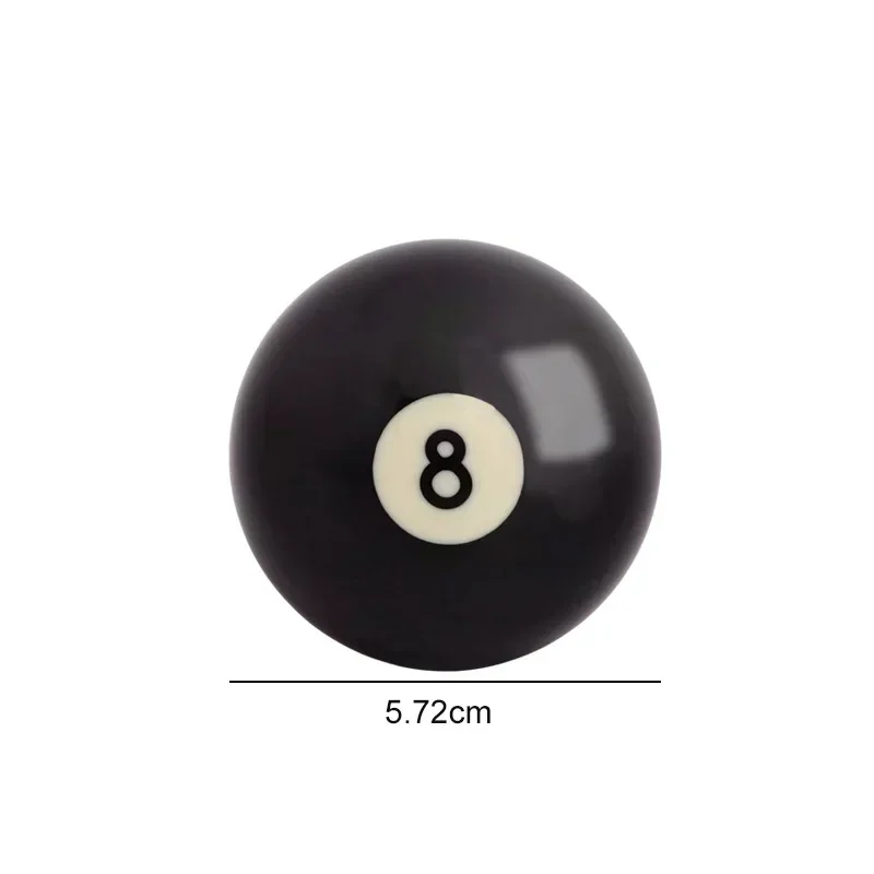 1pc Billiard Cue Ball 52.5/57.2 Mm Standard /crystal Black 8 Ball Snooker Training Replacement Practice Billiard Made Of Resin