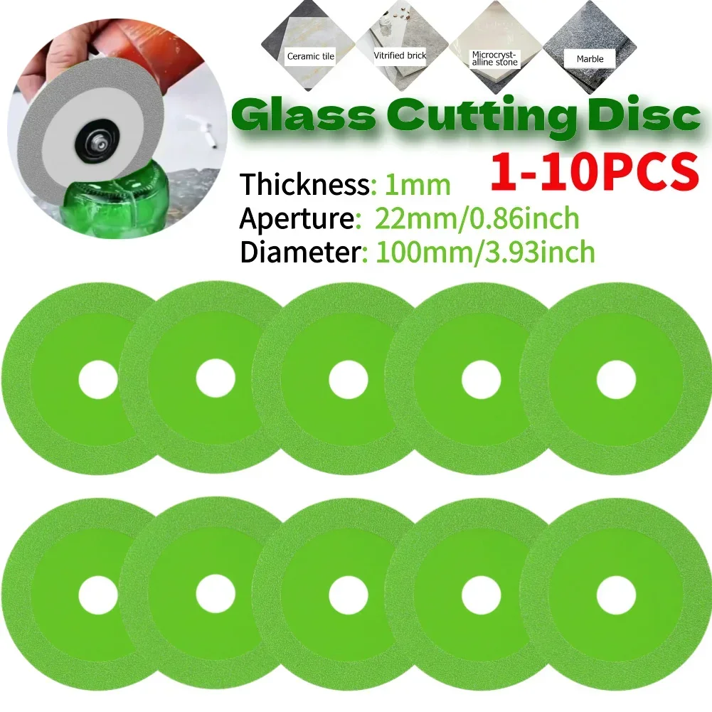 

1-10pcs Glass Cutting Disc 100mm Diamond Cutting Disc Saw Blade Ceramic Tile Grinding Cutting Grinding Disc Tool Glass Cutting
