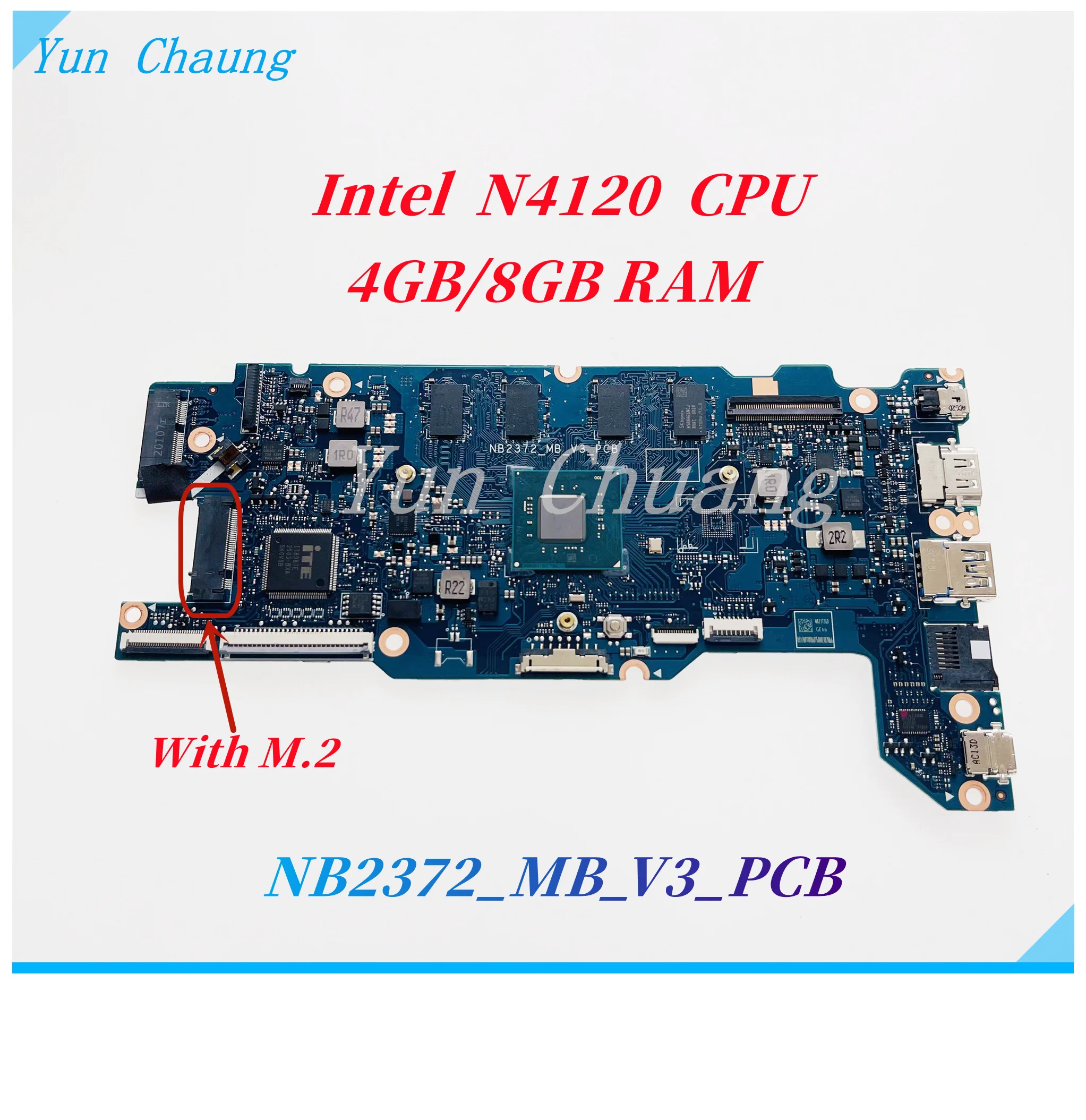 NB2372 NB2372_MB_V3_PCB For Acer TraveMate B311-11 B311-31 TMB311-31 B311R-31 Laptop Motherboard With N4120 CPU 4GB/8GB RAM