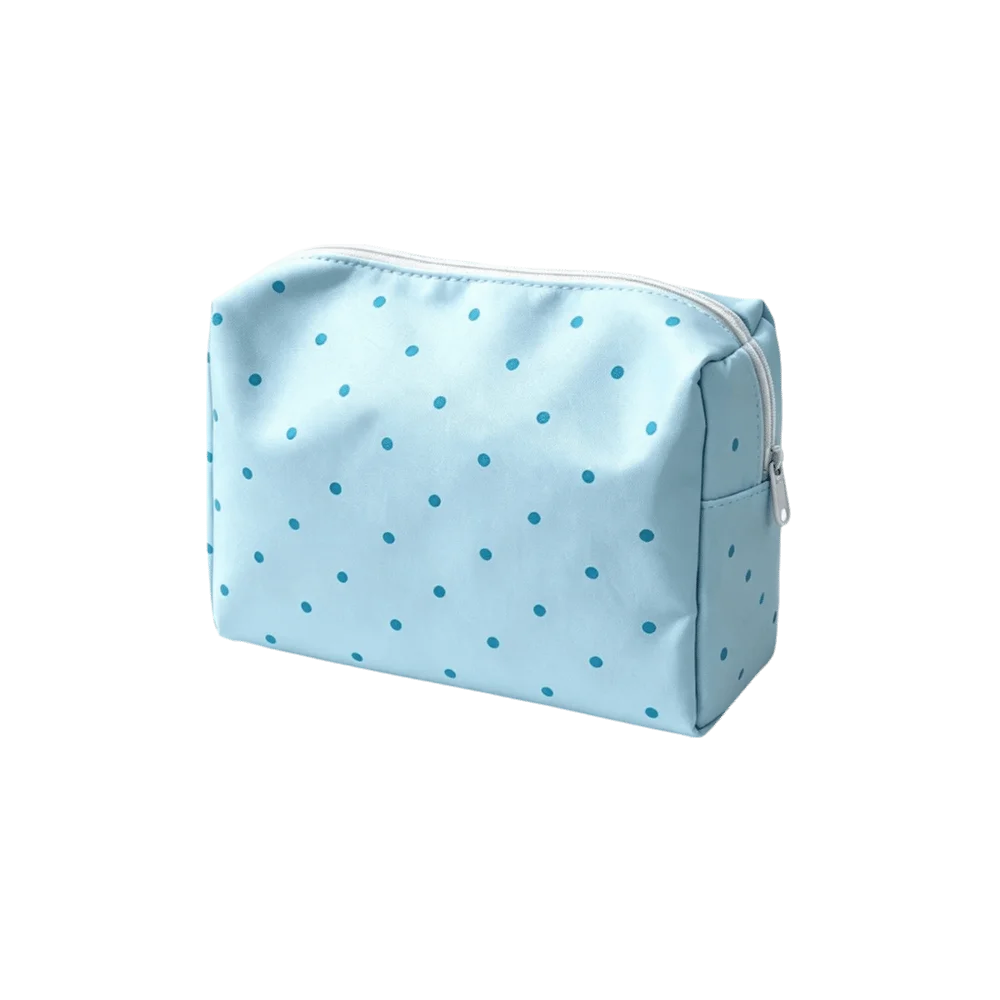 Fashion Polyester Cosmetic Bag Polka Dot Large Capacity Makeup Bag Waterproof Korean Style Wash Bag Daily Makeup