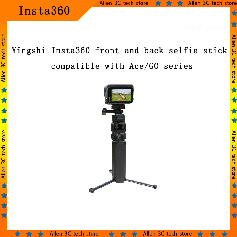 For Insta360 Ace Go Series Dual View Flip Selfie Stick Extendable Compatible Outdoor Photography Vlogging Travel Shooting