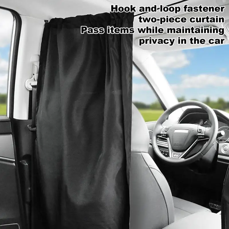 Car Privacy Curtains Removable Auto Betweem Seat Divider Cover Auto UV Protection Camping Curtain Car Interior Partition Curtain