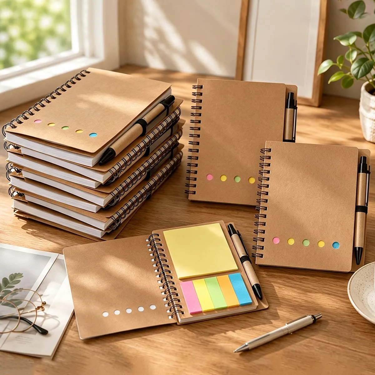 Motivational notebook set, including sticky notes, pens, writing paper, back-to-school season, Christmas and holiday gifts