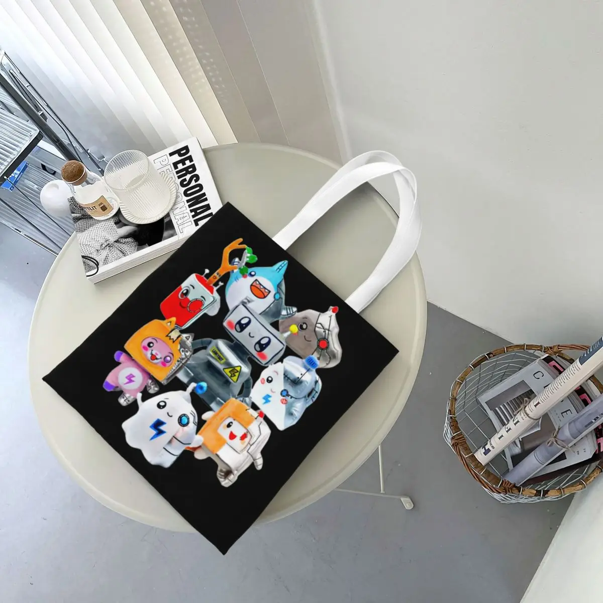 Rocky Lankybox Lanky Box Shopping Bags Women Canvas The Tote Bag Foldable Girls Shoulder Tote Travel Handbag