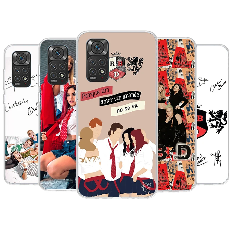 F-Fashion RBD R-Rebelde Phone Case For Xiaomi Redmi Note 14 13 12 12S 11 Pro Plus 11S 10 10S 11T 11E Soft Transparent Shell Cove