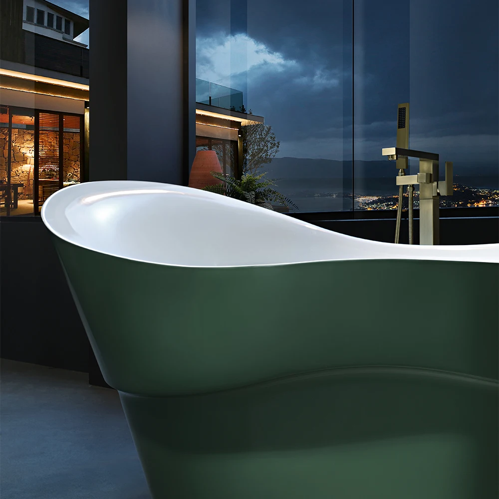 Hot Selling Free Stand Bathing Tub for Luxury Bathroom Cheapest Acrylic Freestanding Adult Modern Fiber Glass Bath Tubs Bathtub