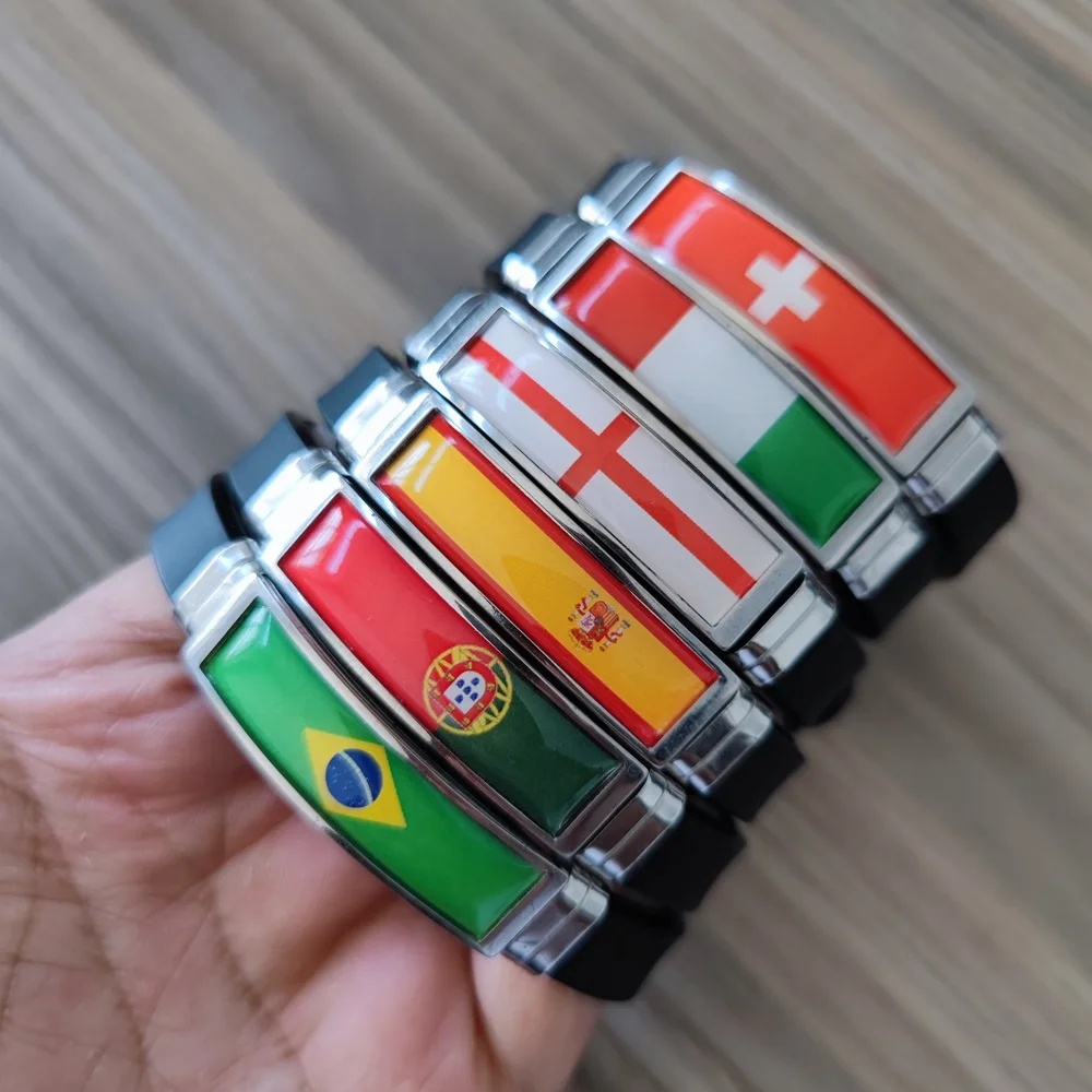 2024 Flag Bracelet Men Brazil Spain Portugal Venezuela Germany France Poland Canada Italy Leather Bracelets Game Bangles Gift