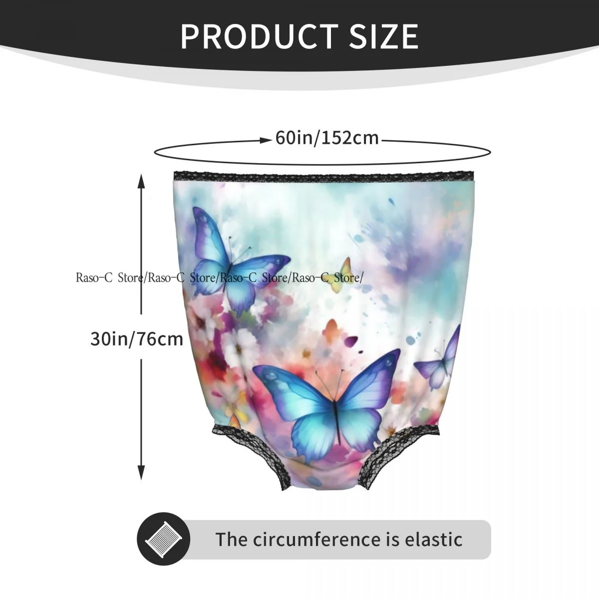 Funny Grandma Underwear Watercolor Butterflies And Flowers Whimsical Casual Prank Presents view 3