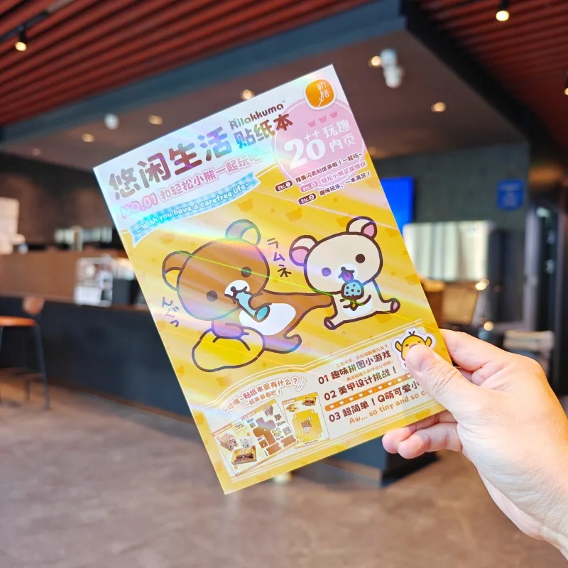 Kawaii Rilakkuma Sticker Book Stickers Cartoon Cute Diy Handmade Scene Combination For Scrapbooking Journal Diary Decoration view 3