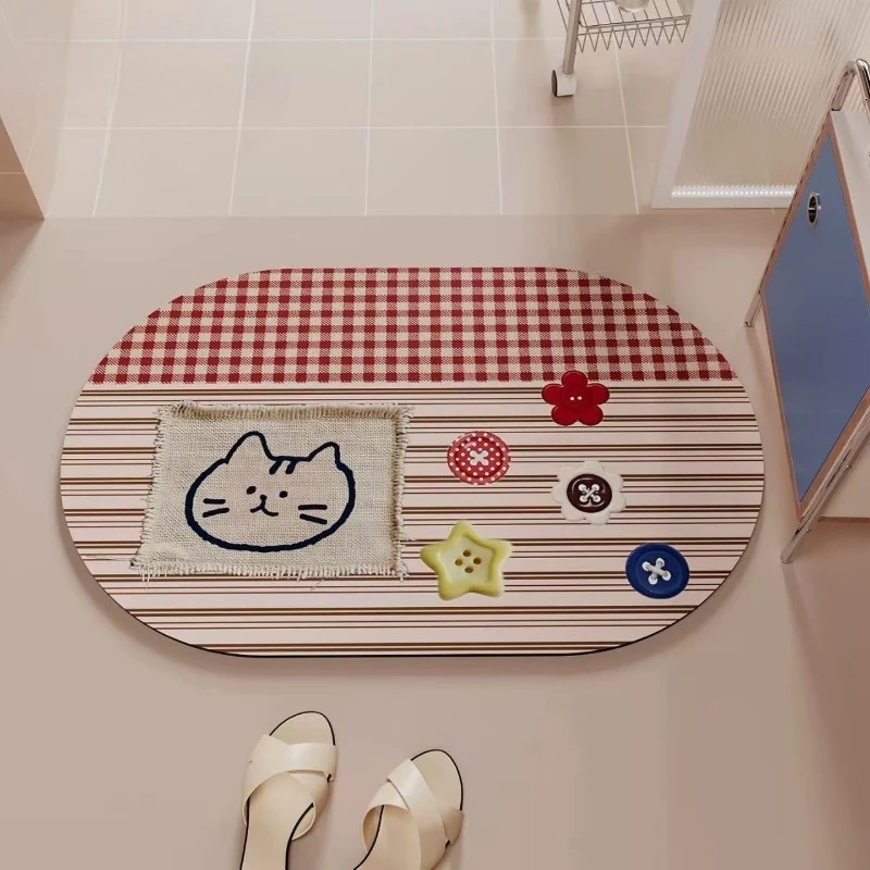 Bathroom absorbent diatom mud toilet  doormat toilet toilet floor mat toilet carpet