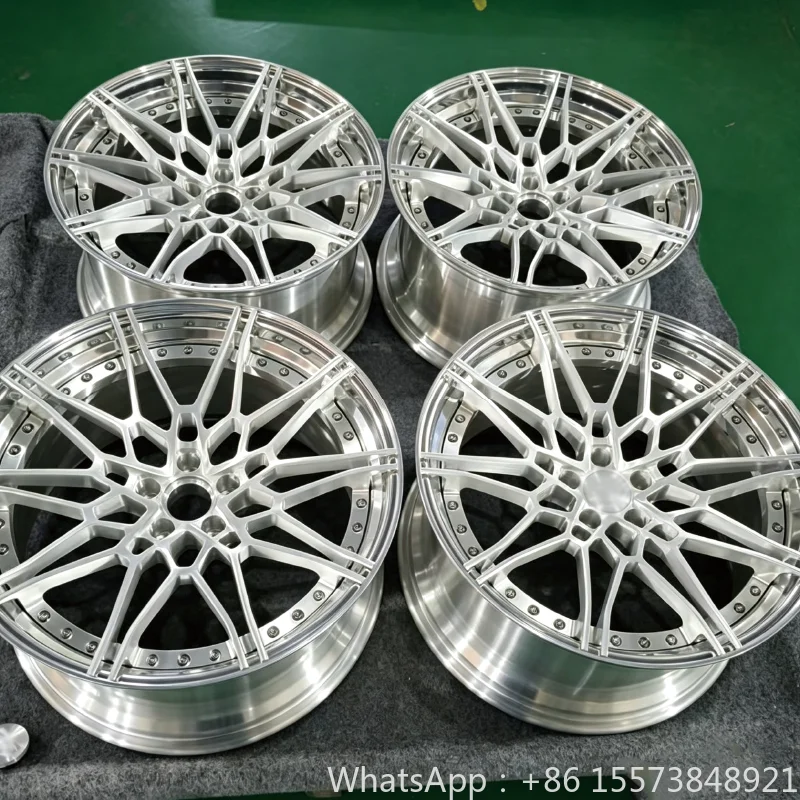 Luxury 2 Piece Custom Concave Forged Aluminum Wheels 19 20 21 22inch 5*112 5*114.3 5*120 Brushed Silver Finish for GLC GLE RS4