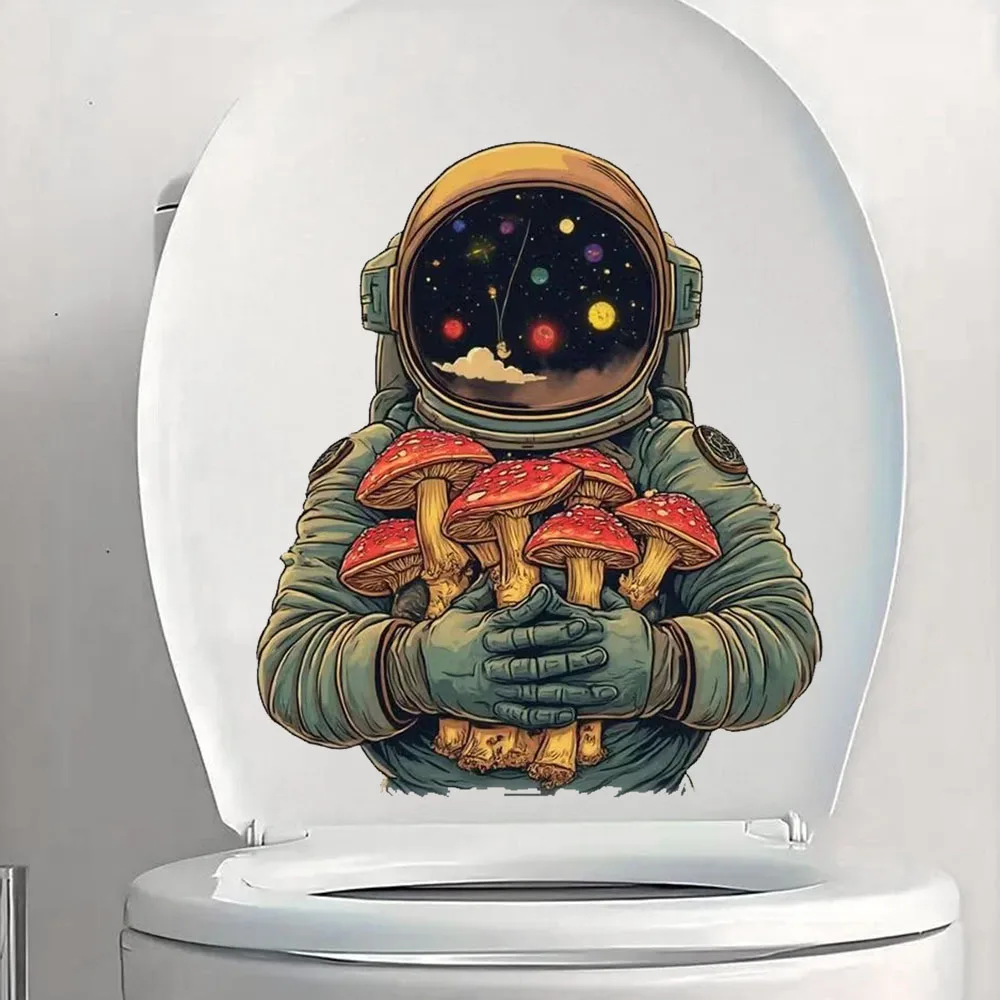 Psychedelic Astronaut Self-Adhesive Stickers, Bedroom Entryway Living Room Porch Home Decoration Wall Stickers
