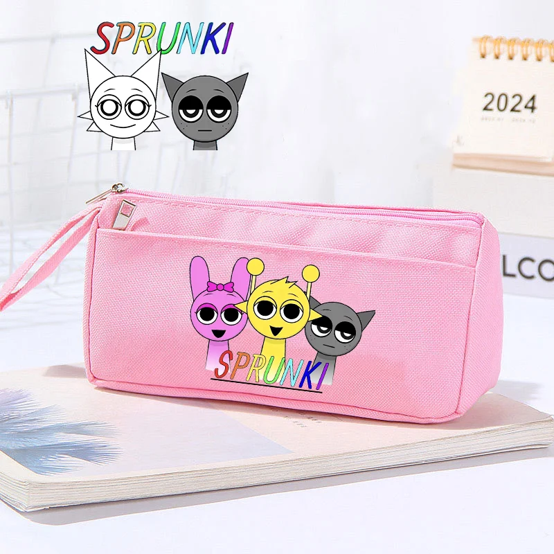 

Sprunki Pencil Case Student Cute Stationery Box Fashion Cartoon Boys Girls Pen Storage Bag Student School Supplies Birthday Gift