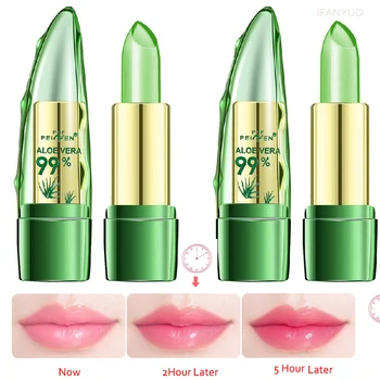 Aloe Vera Lipstick Batom Natural Temperature Change Color Jelly Lip stick Long Lasting…