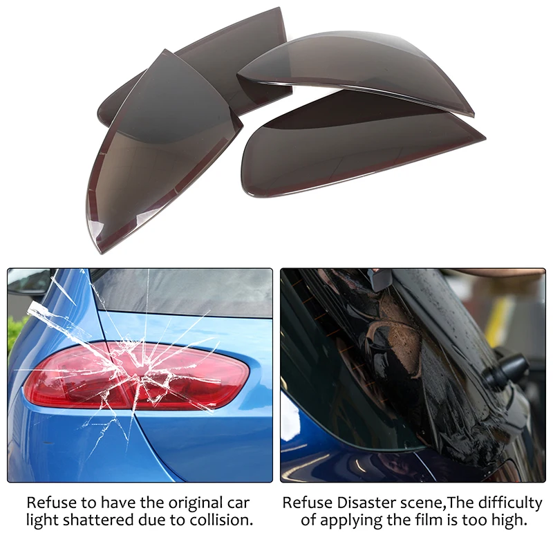 ل سيات ليون 2008-2012 ABS الأسود سيارة الذيل ضوء مصباح إشارة بدوره إشارة واقية اكسسوارات الديكور الخارجي للسيارة #2