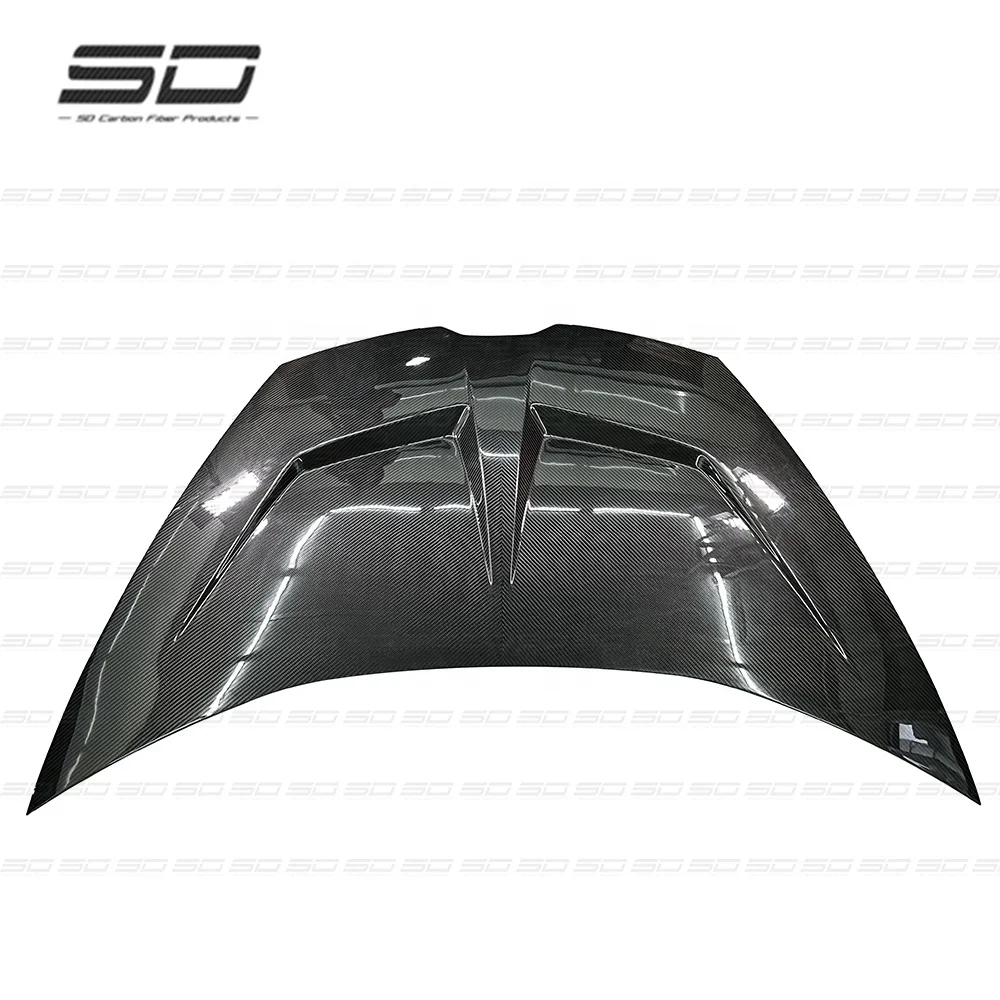 SD carbon 1016  Dry  Carbon Fiber Engine Hood For 2014-2018 Lamborghini  Huracan Lp610  Lp580