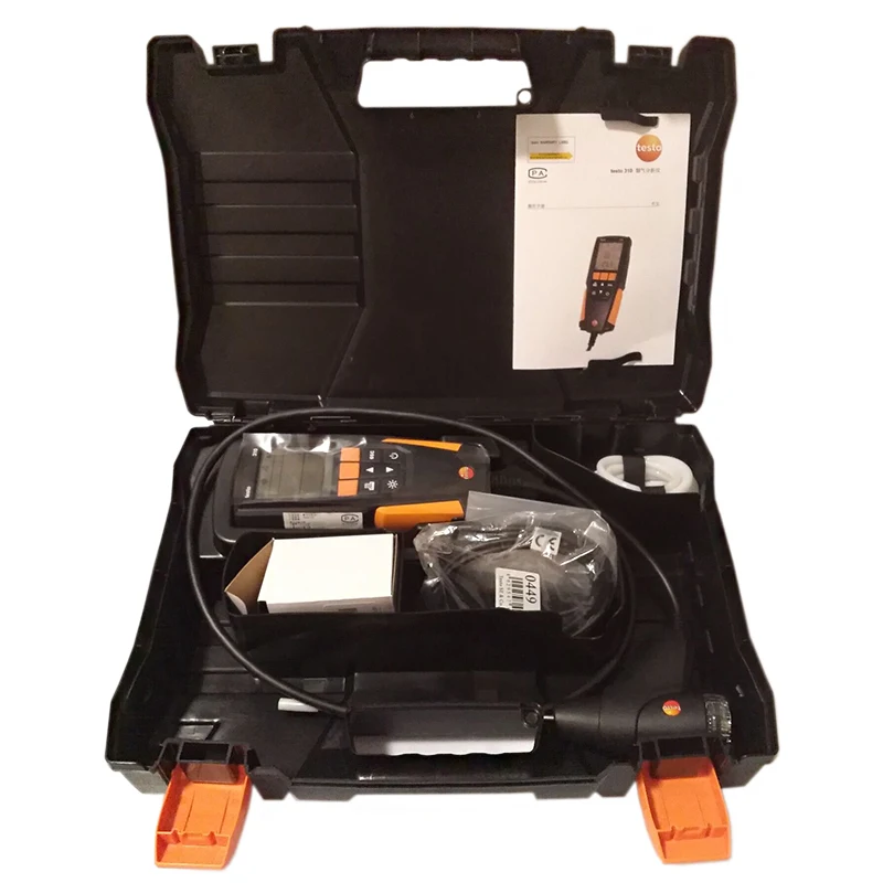Testo 310 محلل احتراق غاز المداخن O2 CO CO2 نطاق القياس 0 إلى 4000 جزء في المليون