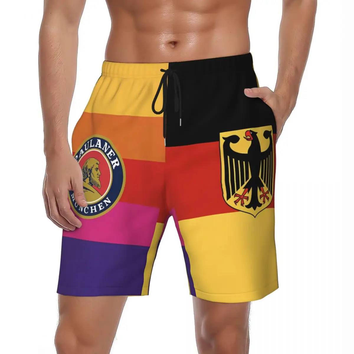 Paulaner Spezi Gym Shorts Summer Germany Soda Drink Vintage Board Short Pants Men Running Surf Comfortable Swimming Trunks