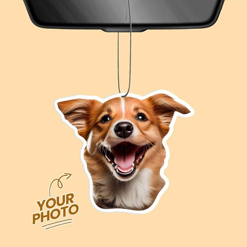 Cute Photo Customized Car Lanyard Pendant Keychain Gifts Couples Family Picture Personalized Car Interior Decoration Keyring