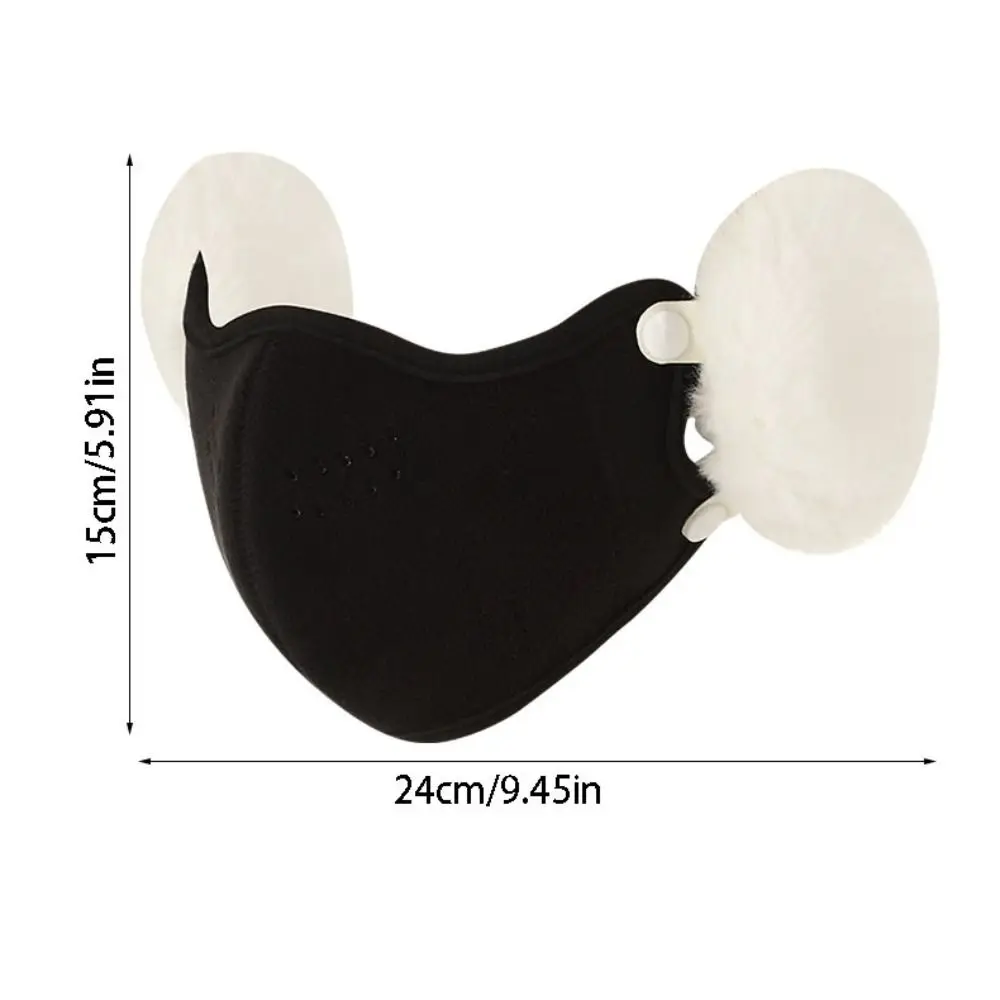 Windproof 2in1 Earmuffs Mask Thermal Breathable Motorcycle Face Shield Simple Dust-proof Ear-Protecting Face Mask Men Women