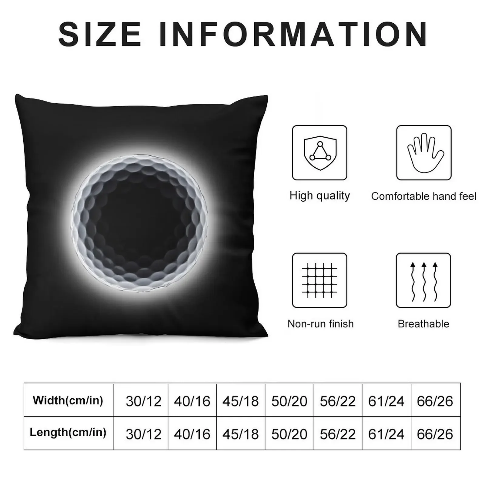 Golf ball event horizon in deep space Throw Pillow Cushions Cover Christmas Covers For Cushions pillow