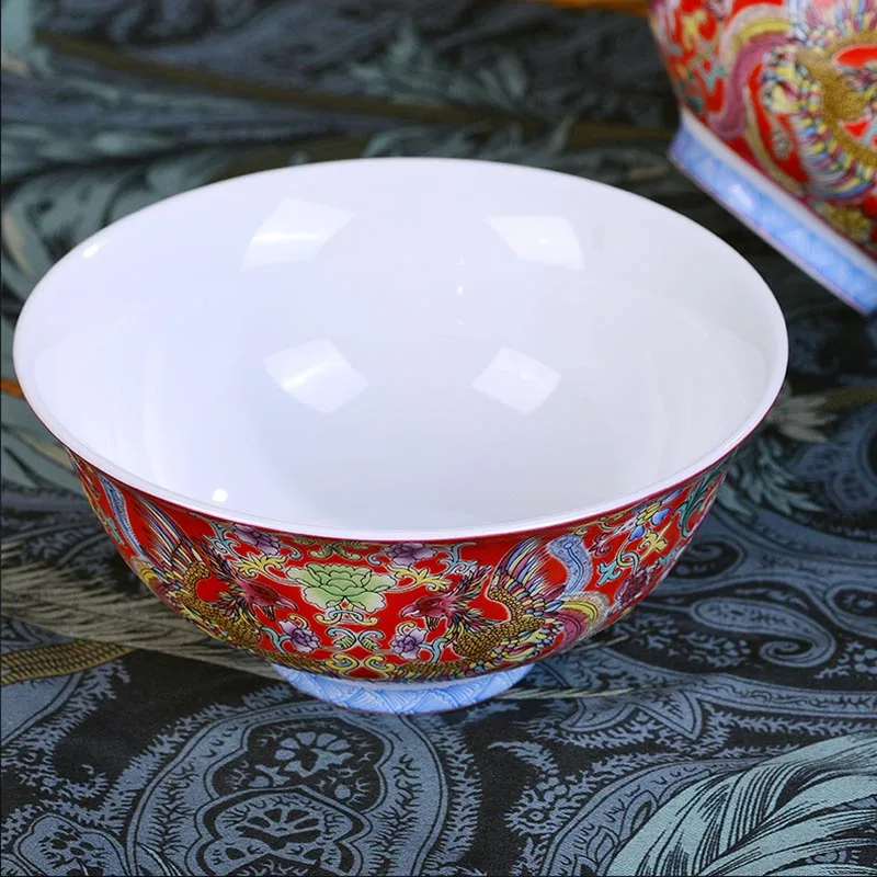 Jingdezhen pastelowa sztuka ceramiczna mała miska na makaron chiński Ramen miski kuchenne naczynia porcelanowe zastawa stołowa pojemnik do mieszania