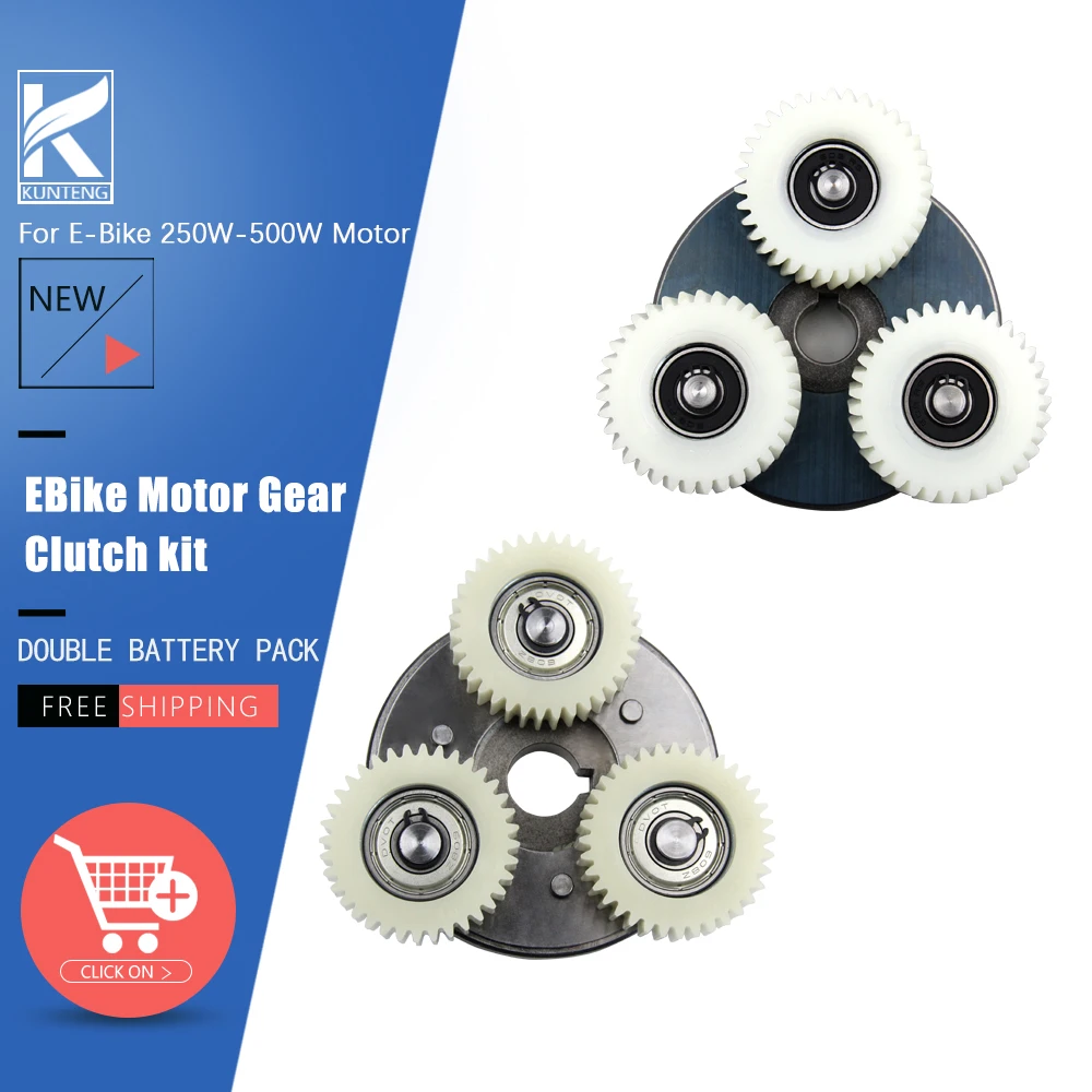 

EBike Motor Steel Gear Clutch Kit 36T 250W-500W Gear Bearing Hub Rotating Clutch Planetary Gear Nylon Gears