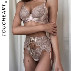 Women's Bras and Underwear Sexy-lingerie-set Woman's Bra and Panties Sets Sexy Ladies Outfits Lingeries Femme See-through Below