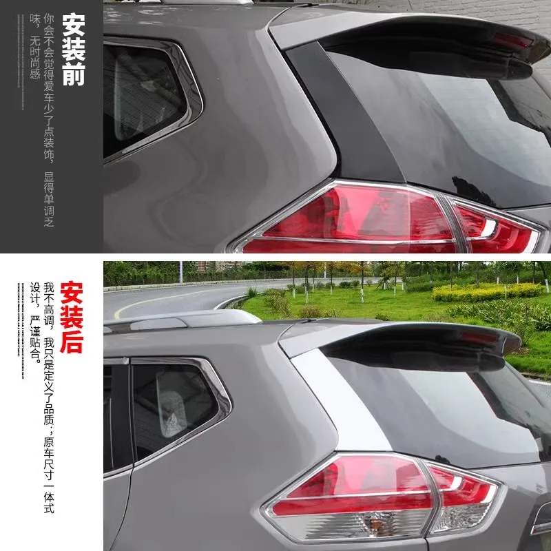 ABS Rear Window Pillar strips Shell Trim Sticker For Nissan XTrail T32 Car Accessories X-Trail Rogue 2014-2018 2019 2020