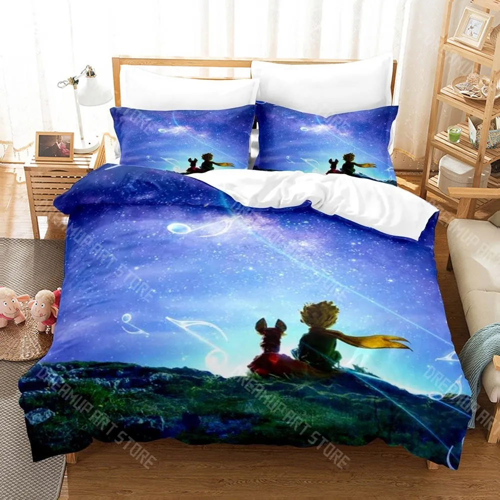 3D Printed Little Prince Bedding Set for Boys Girls Duvet Cover And Pillowcase Included Twin Queen King Full Single Double Sizes