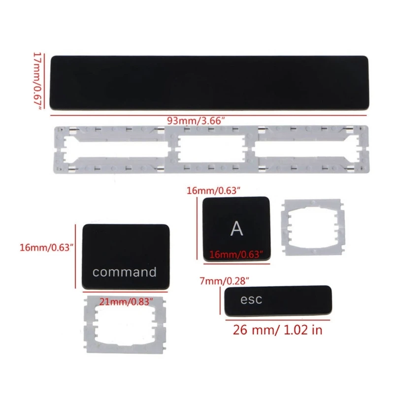 استبدال مفتاح غطاء كليب لماك بوك برو ، لوحة المفاتيح المفصلي ، الشبكية 13 "، 15" ، A1706 ، A1989 ، A1707 ، A1990 ، A1708