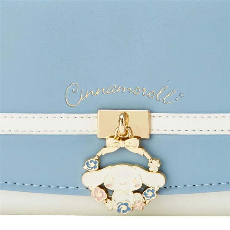 Sanrio Cinnamoroll Kuromi Mymelody Cartoon Women PU Long Wallets kawaii Anime Purse Card Bag Clutch Bag Purse Money Clip Wallet