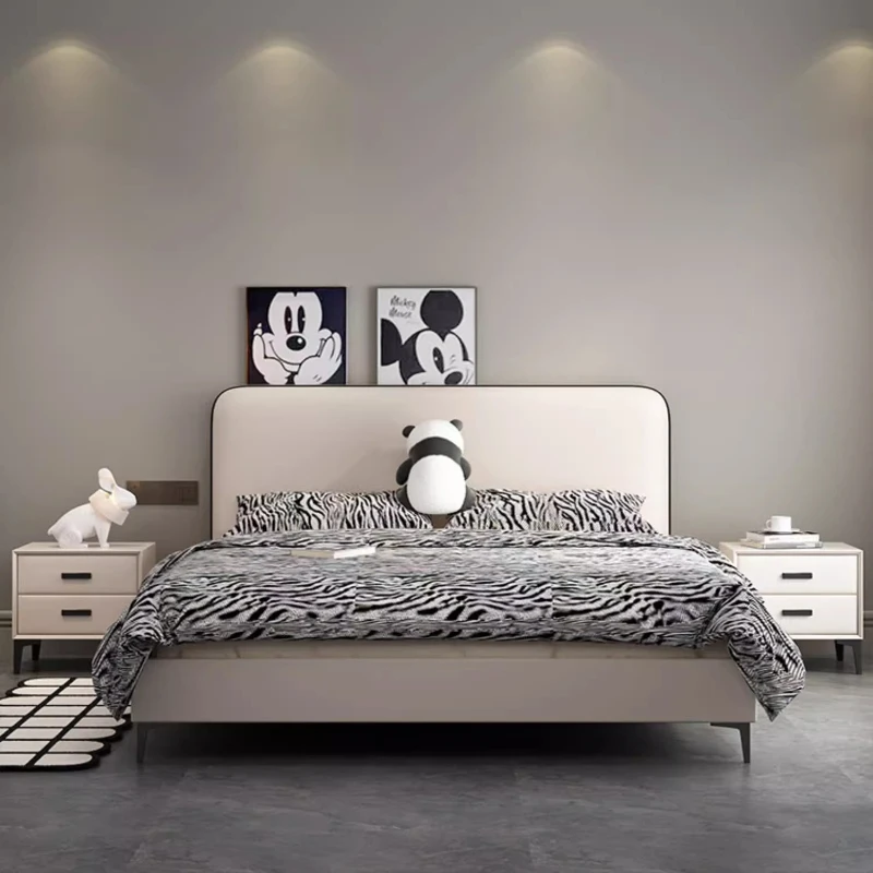 

luxury bedroom home Double bed bases and frames king size 180x200cm Two persons bed cosy headboard camas de dormitorio furniture