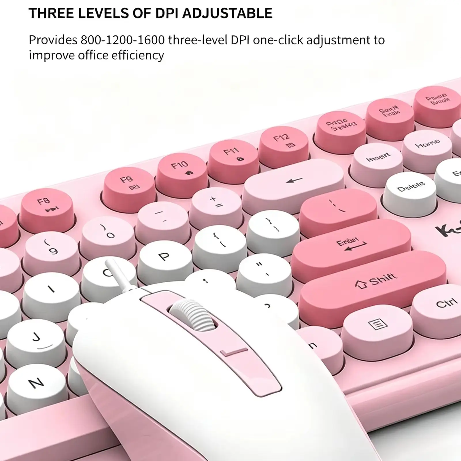 Office Stylish Slient Wired Keyboard And Mouse Combo Cute Punk Keycap Mechanical Feel Keyboard Mouse Set For PC Computer Laptop view 5