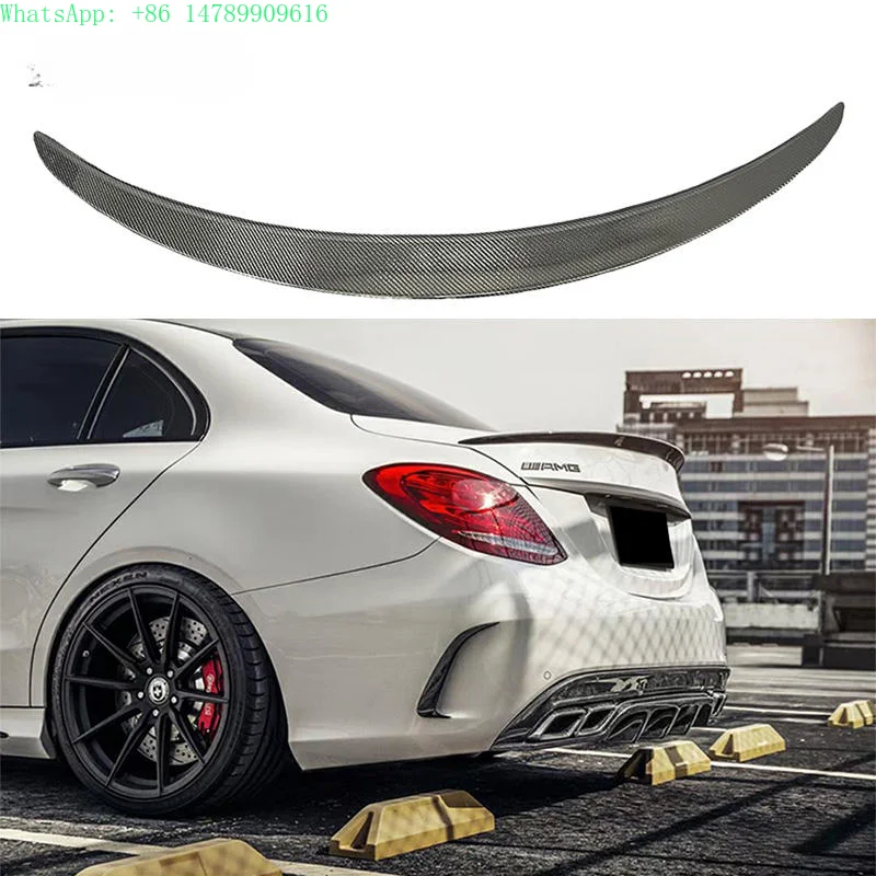 Full Custom Build With Old-to-new Body Kit ConversionW205 C Class High Quality Style Carbon Fiber Rear Spoiler Rear Wing For